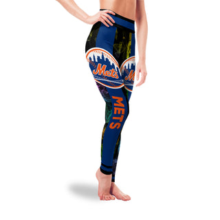 Mysterious Smoke Colors New York Mets Leggings