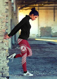Straight Cute Beautiful Attractive Alabama Crimson Tide Leggings