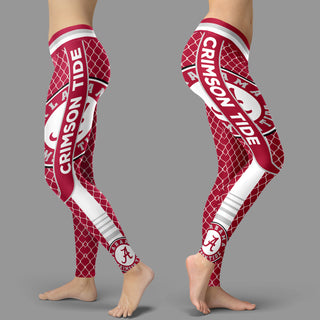 Single Small Line Circle Stylish Fashion Alabama Crimson Tide Leggings