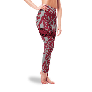 Curly Line Charming Daily Fashion Arkansas Razorbacks Leggings