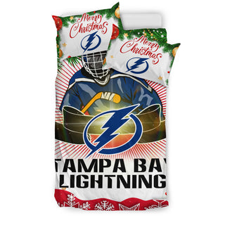Funny Gift Shop Merry Christmas Tampa Bay Lightning Bedding Sets