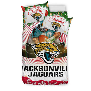 Funny Gift Shop Merry Christmas Jacksonville Jaguars Bedding Sets