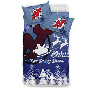 Merry Christmas Gift New Jersey Devils Bedding Sets Pro Shop
