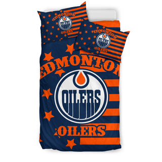 Star Mashup Column Edmonton Oilers Bedding Sets