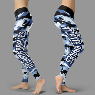 Camo Sporty Trending Fashion Fabulous Atlanta Braves Leggings