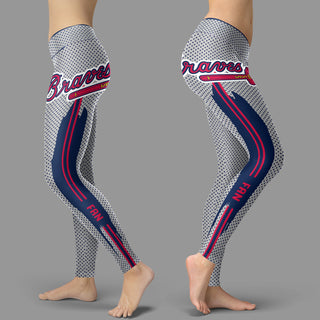 Charming Lovely Little Dots Along Body Atlanta Braves Leggings