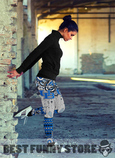 Simple Boho Buffalo Bulls Leggings