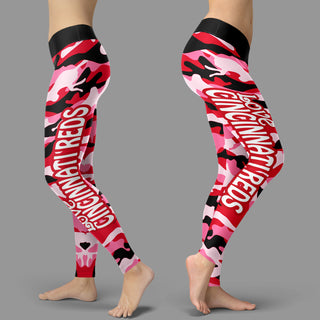 Camo Sporty Trending Fashion Fabulous Cincinnati Reds Leggings
