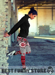 Simple Boho Cincinnati Reds Leggings