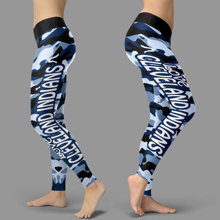 Camo Sporty Trending Fashion Fabulous Cleveland Indians Leggings