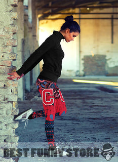 Simple Boho Cleveland Indians Leggings