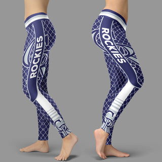 Single Small Line Circle Stylish Fashion Colorado Rockies Leggings