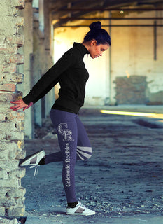 Through Great Logo Spread Body Striped Circle Colorado Rockies Leggings