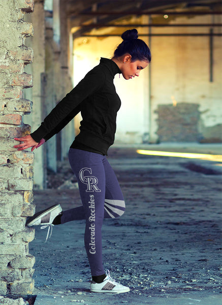 Through Great Logo Spread Body Striped Circle Colorado Rockies Legging Best Funny Store