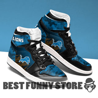 Camo Logo Detroit Lions Jordan Sneakers