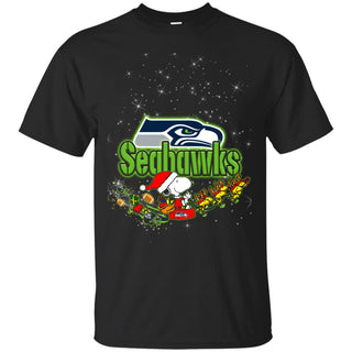 Snoopy Christmas Seattle Seahawks T Shirts