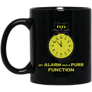 My Alarm Has A Purr Function Cat Mugs