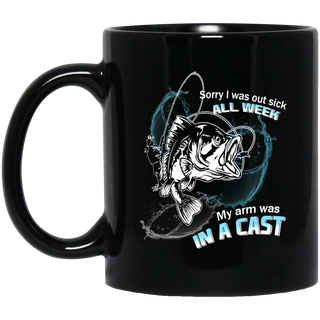 My Arm Was In A Cast Fishing Mugs