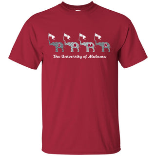 Four Elephant Flags Alabama Crimson Tide T Shirts