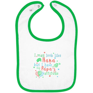 I Have My Papa's Attitude Snap Bibs
