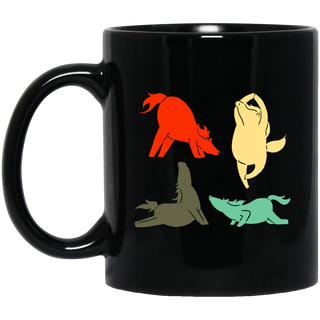 Yoga Retro Horse Mugs