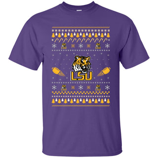 LSU Tigers Stitch Knitting Style Ugly T Shirts