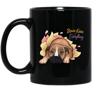 Boxer Kisses Fix Everything Mugs