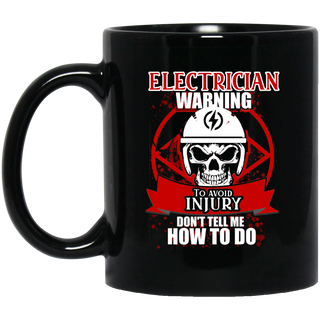 Electrician Warning To Avoid Injury Mugs
