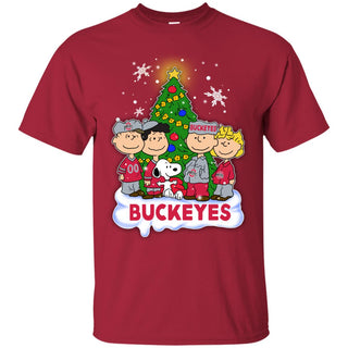 Snoopy The Peanuts Ohio State Buckeyes Christmas T Shirts