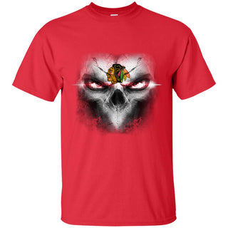 Chicago Blackhawks Skulls Of Fantasy Logo T Shirts