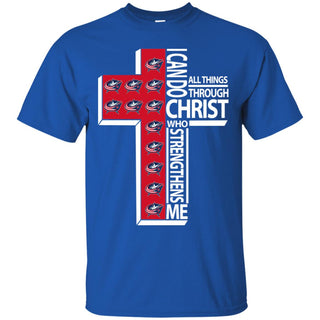 I Can Do All Things Through Christ Columbus Blue Jackets T Shirts