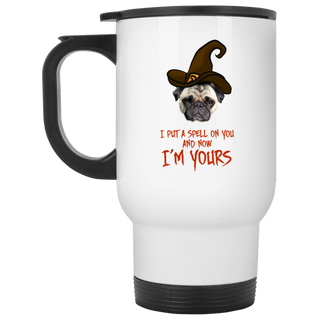 I Put A Spell On You Pug Travel Mugs