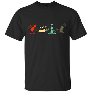 Yoga Retro Cat T Shirts