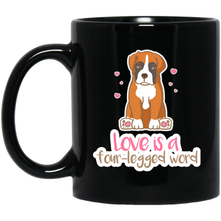 Boxer - Love Is A Four-legged Word Mugs