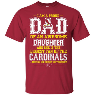 Proud Of Dad Of An Awesome Daughter St. Louis Cardinals T Shirts