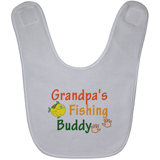 Grandpa's Fishing Buddy Baby Bibs