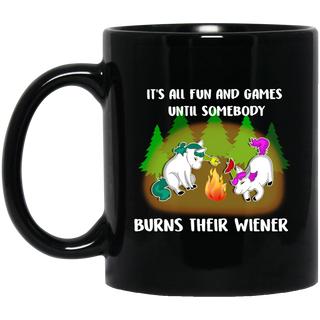 It's All Fun And Games Camping Unicorn Mugs