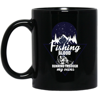 Fishing Blood Running Through My Veins Mugs
