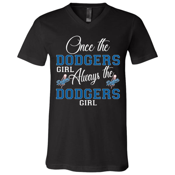 5th & Ocean Los Angeles Dodgers Rhinestone Script T-Shirt, Girls