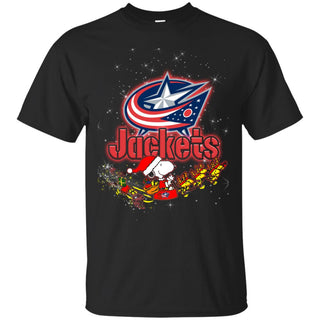 Snoopy Christmas Columbus Blue Jackets T Shirts