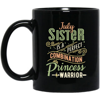 July Sister Combination Princess And Warrior Mugs