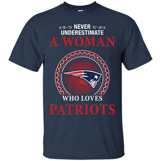 Never Underestimate A Woman Who Loves New England Patriots Sweaters