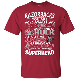 Arkansas Razorbacks You're My Favorite Super Hero T Shirts