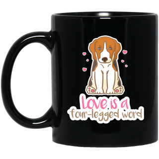 Beagle - Love Is A Four-legged Word Mugs
