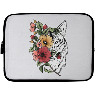 Half Flower Wolf Laptop Sleeves