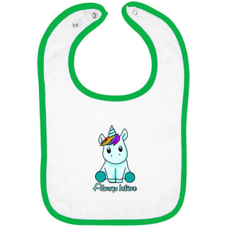 Always Believe Unicorn Snap Bibs