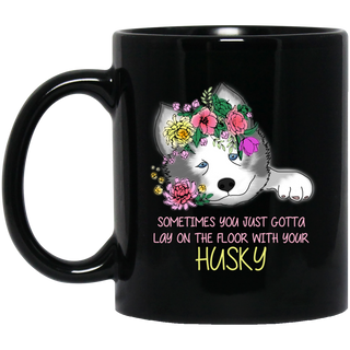 Lay On The Floor With You Husky Mugs