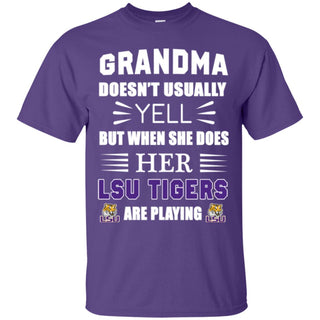 Grandma Doesn't Usually Yell LSU Tigers T Shirts