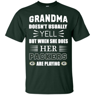 Grandma Doesn't Usually Yell Green Bay Packers T Shirts
