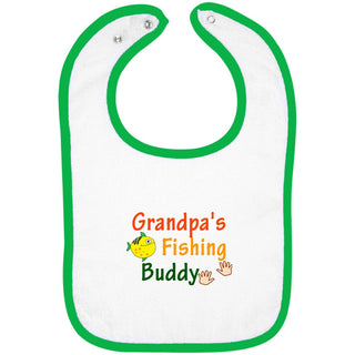 Grandpa's Fishing Buddy Snap Bibs